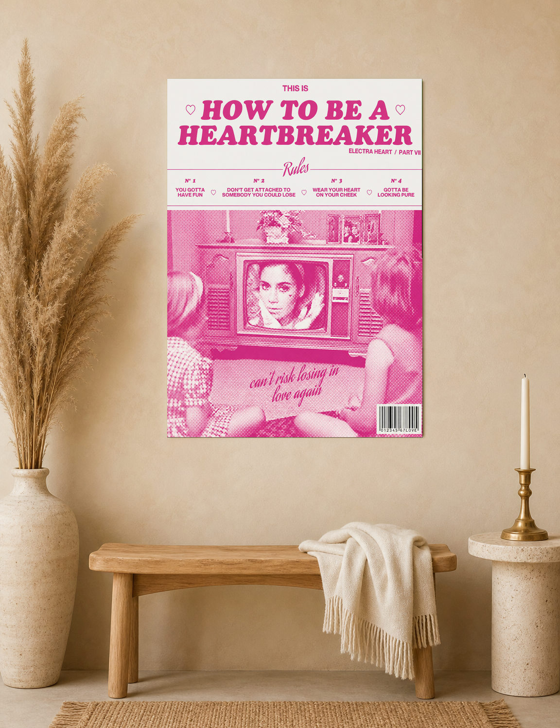 How To Be A Heartbreaker Wall Art Print Poster - unframed mockup