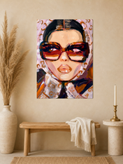 Glam Fashion Portrait Wall Art Print - unframed mockup