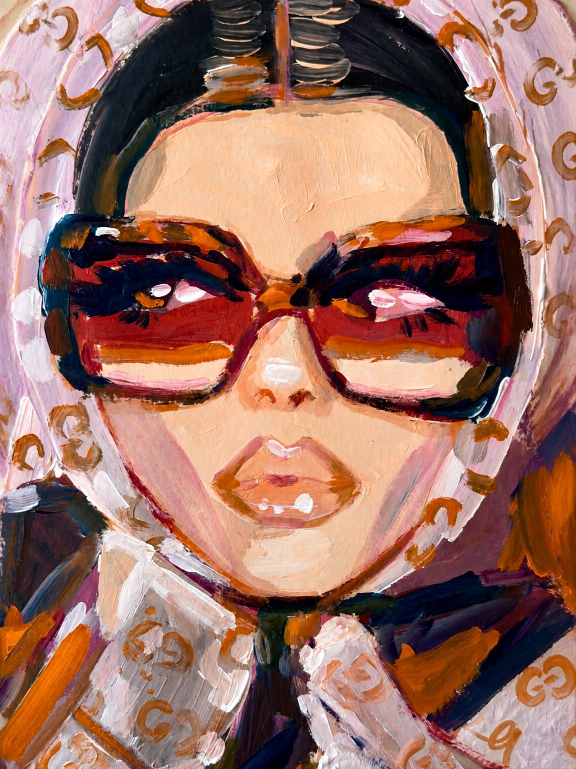 Glam Fashion Portrait Wall Art Print - unframed