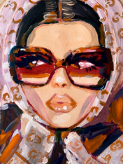 Glam Fashion Portrait Wall Art Print - unframed