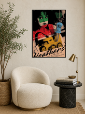 Heathers Retro Movie Poster Wall Art Print - black framed