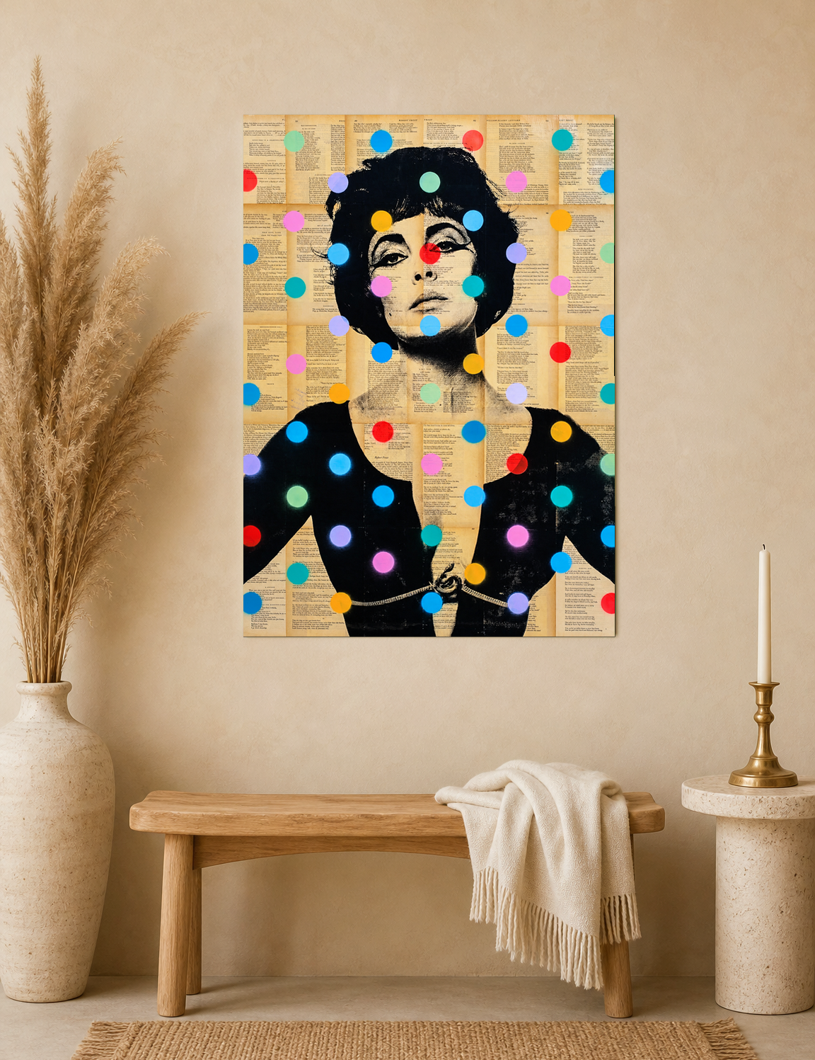 Pop Art Woman Portrait Wall Art Print - unframed mockup