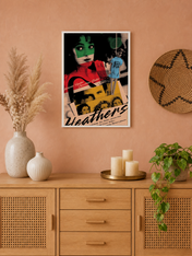 Heathers Retro Movie Poster Wall Art Print - white framed