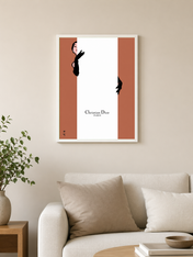 Christian Dior Paris Fashion Wall Art Print - white framed