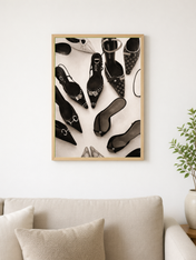 Designer Heels Fashion Wall Art Print - wood framed poster