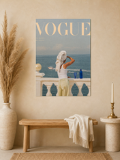 Vogue Summer Europe Balcony Wall Art Print - unframed mockup