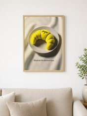 Penn Croissant Tennis Ball Wall Art Print - wood framed poster
