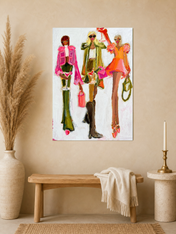 Chic Fashion Girls Wall Art Print - unframed mockup