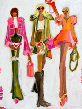 Chic Fashion Girls Wall Art Print