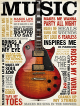 Vintage Guitar Typography Music Wall Art Print
