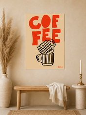 COFFEE Typography Wall Art Print - unframed mockup