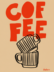 COFFEE Typography Wall Art Print - unframed