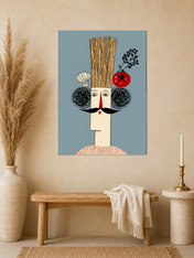 Whimsical Chef Portrait Wall Art Print - unframed mockup