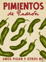 Pimientos de Padrón Kitchen Wall Art Print