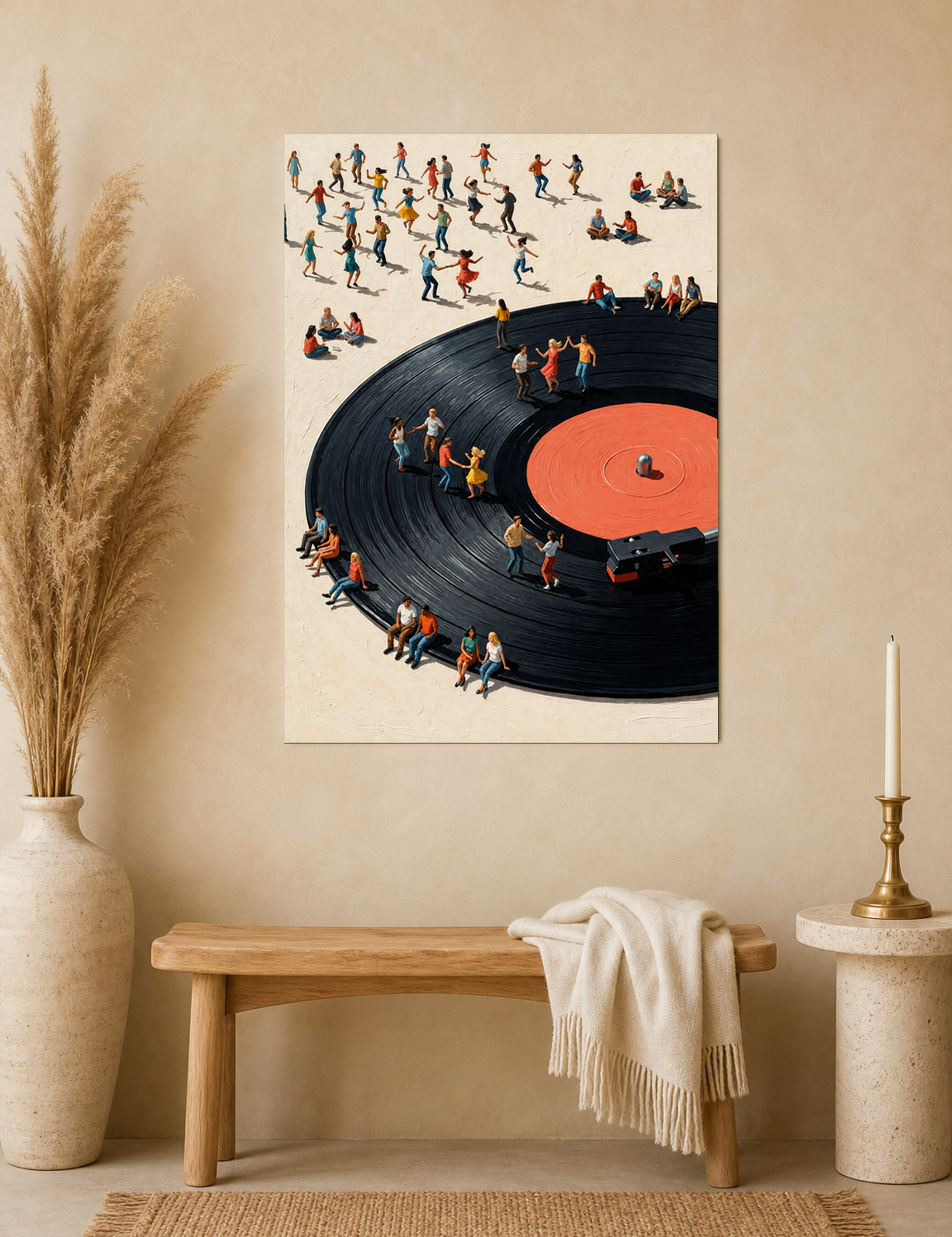 Dancing on the Record Wall Art Print - unframed mockup
