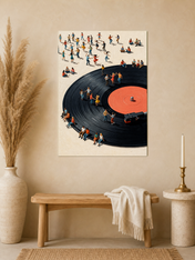 Dancing on the Record Wall Art Print - unframed mockup
