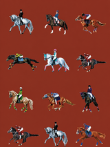 Equestrian Jockeys Horse Racing Wall Art Print