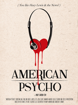 American Psycho Headphones Heart Wall Art Print