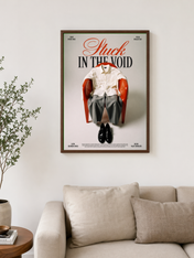 Stuck in the Void Surreal Wall Art Print - dark wood framed