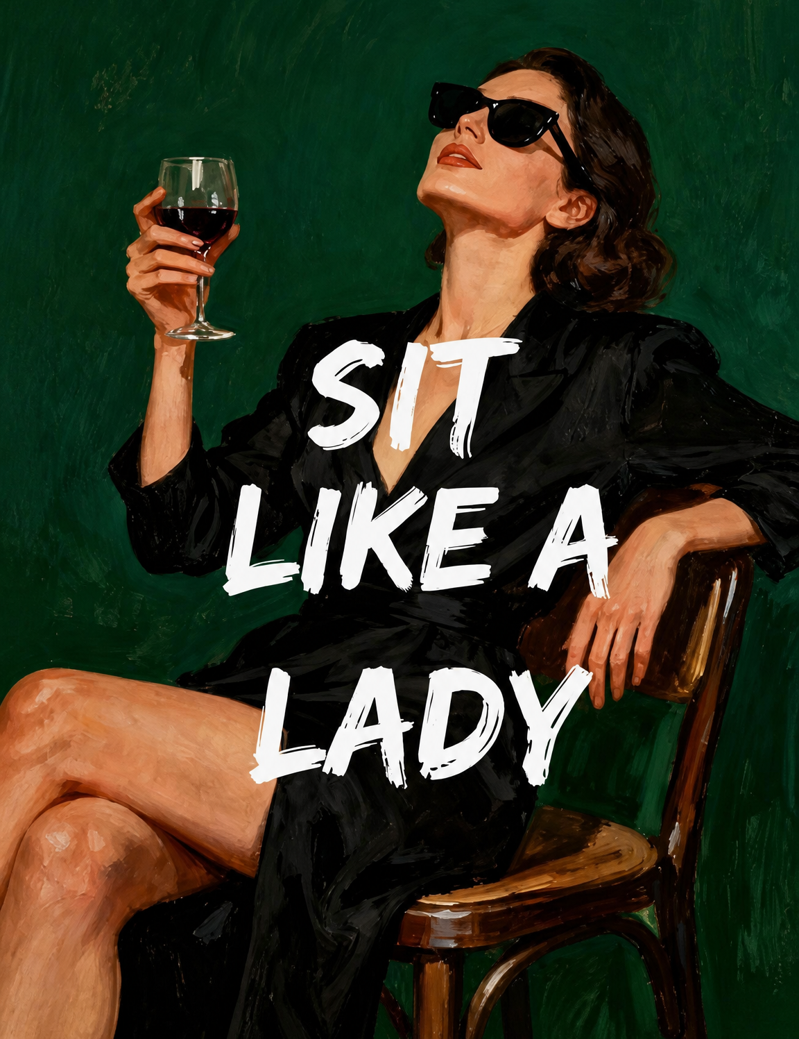 Sit Like A Lady Wall Art Print - unframed
