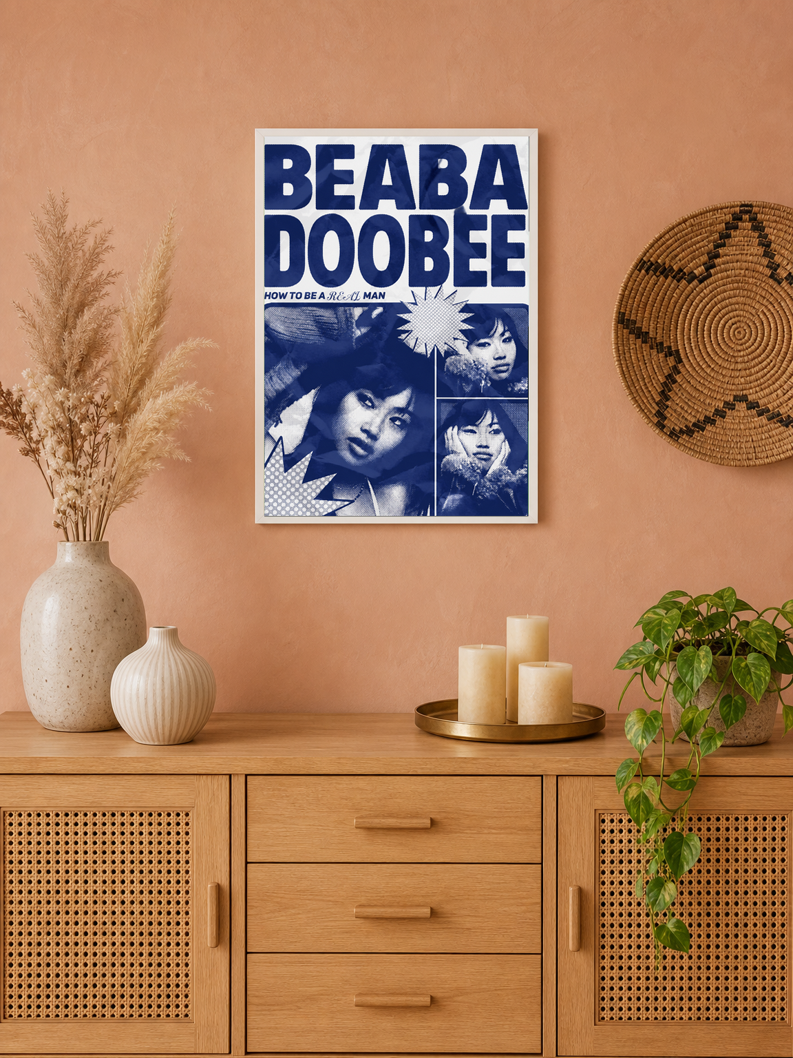 Beabadoobee How To Be A Man Wall Art Print - white framed