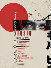 Kill Bill Death List Five Wall Art Print - unframed