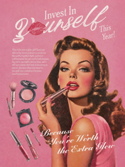 Invest In Yourself Retro Glam Wall Art Print - unframed