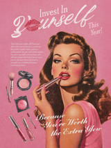 Invest In Yourself Retro Glam Wall Art Print
