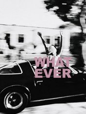 Whatever Retro Car Wall Art Print in Black & White - unframed