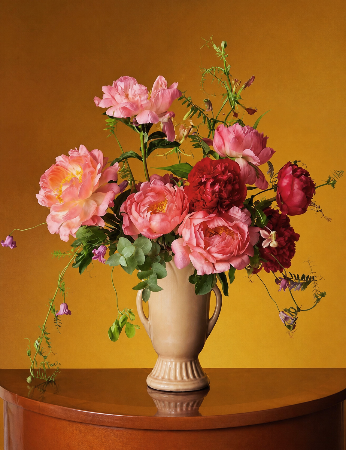Peony Still Life Floral Wall Art Print - unframed