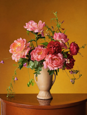 Peony Still Life Floral Wall Art Print - unframed