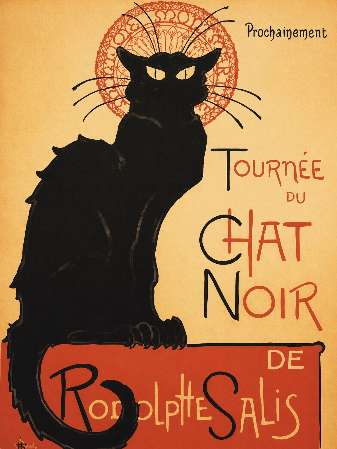 Tournée du Chat Noir Vintage Wall Art Print - unframed
