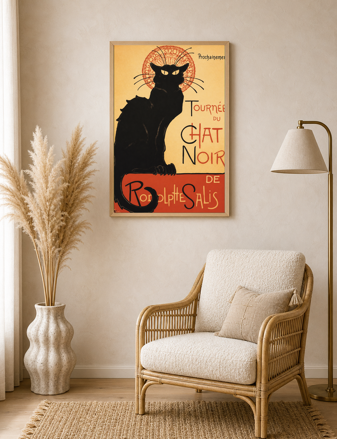 Tournée du Chat Noir Vintage Wall Art Print - wood framed poster