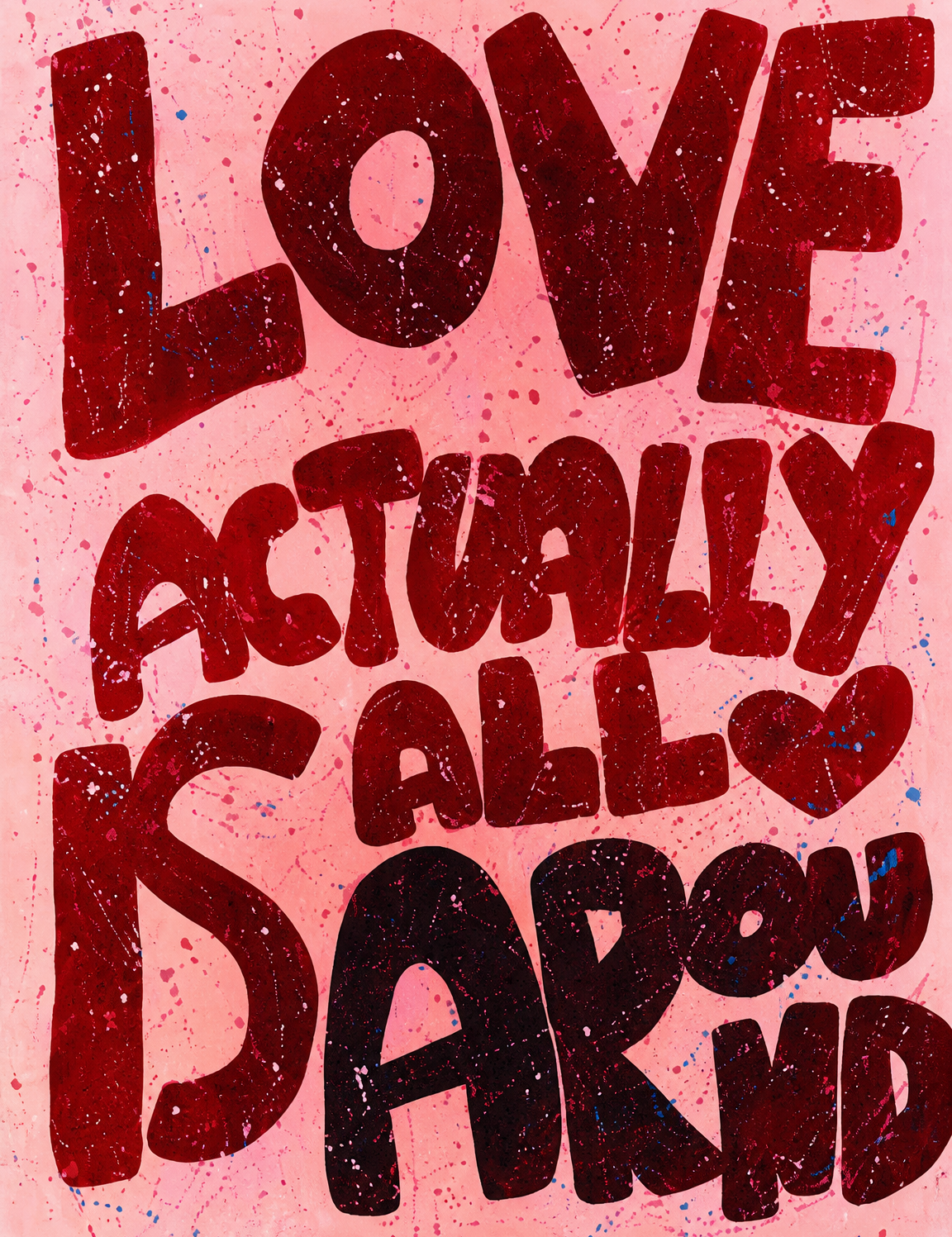 Love Actually All Around Wall Art Print - unframed