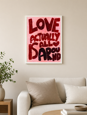 Love Actually All Around Wall Art Print - white framed