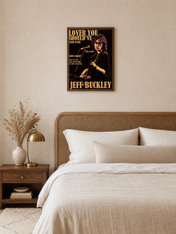 Jeff Buckley Lover You Should’ve Over Wall Art Print - dark wood framed