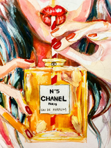 Chanel No.5 Perfume Lips Wall Art Print