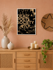 Dead Poets Society Vintage Wall Art Print - white framed