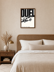 Duel Movie Poster Wall Art Print - dark wood framed