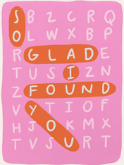 Playful Word Search Wall Art Print - unframed