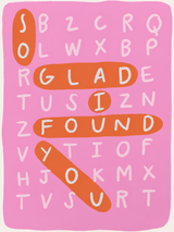 Playful Word Search Wall Art Print