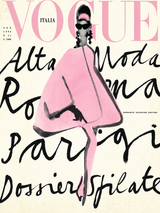 Pink Vogue Italia Fashion Wall Art Print