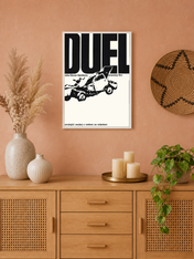 Duel Movie Poster Wall Art Print - white framed
