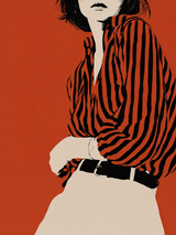Minimalist Striped Shirt Fashion Wall Art Print