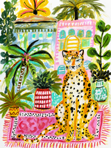 Colorful Cheetah Jungle Wall Art Print