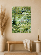 Lush Riverside Landscape Wall Art Print - unframed mockup