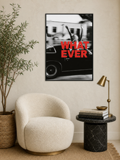Whatever Car Photo Wall Art Print - black framed