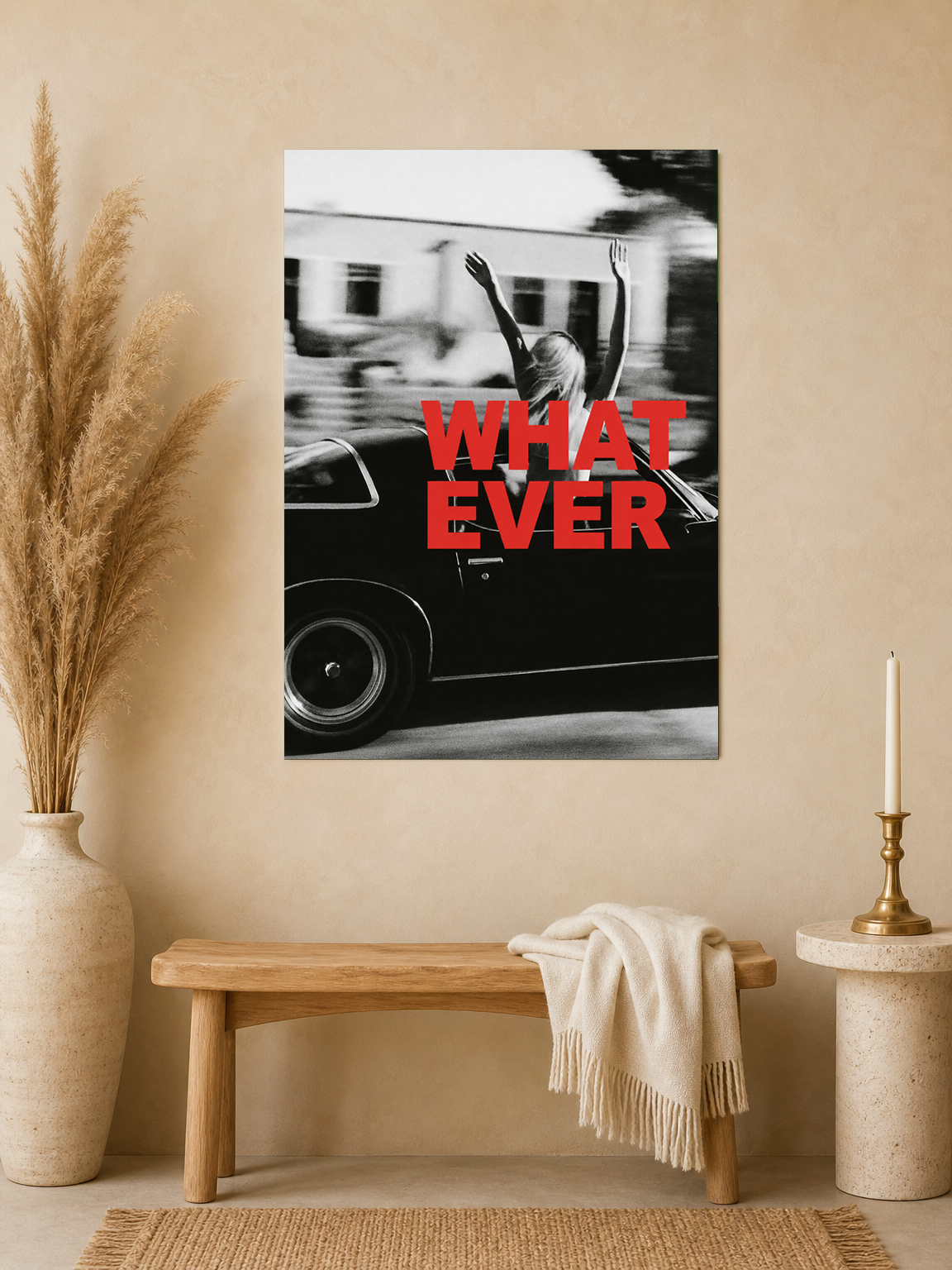 Whatever Car Photo Wall Art Print - unframed mockup