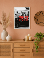 Whatever Car Photo Wall Art Print - white framed
