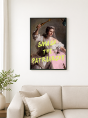 Smash the Patriarchy Feminist Wall Art Print - black framed